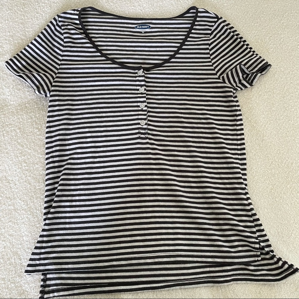 charcoal stripe soft-T